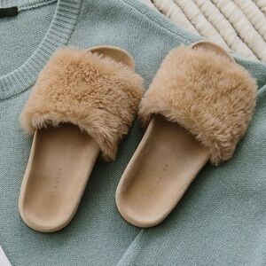 JENNI KAYNE Shearling Slide, size 39 (9), NWT
